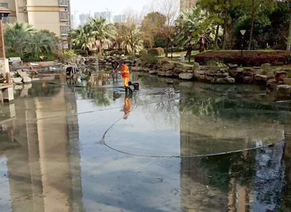 邱县景观池淤泥清理